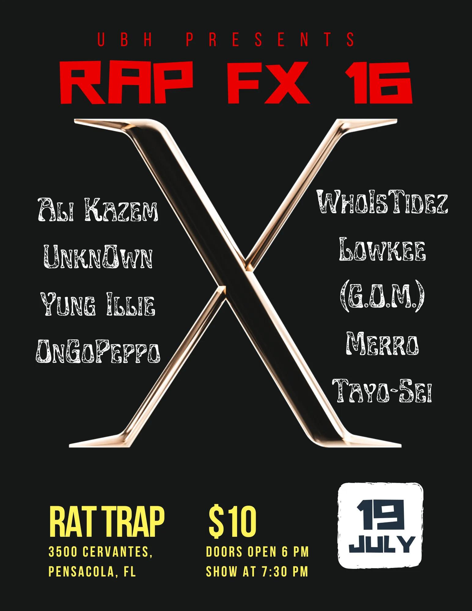 Rap Funxtion Official Showcase Flyer